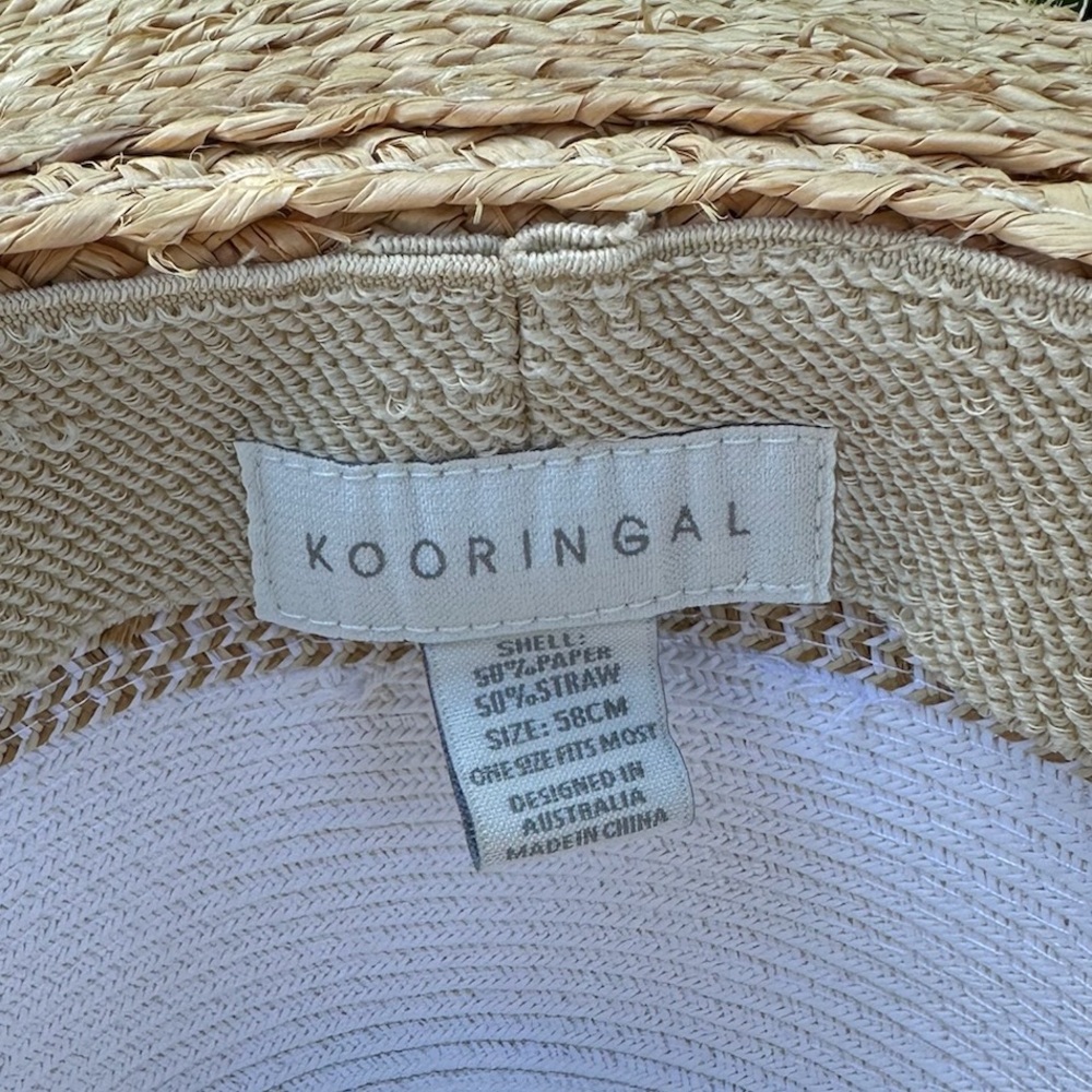 Kooringal "Mimosa Safari" hand-woven raffia-brimmed sun hat - one size - Picture 5 of 5
